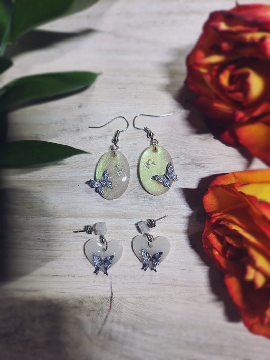 🩶Elegant Butterfly Earrings🩶 (Silver) Set of 2