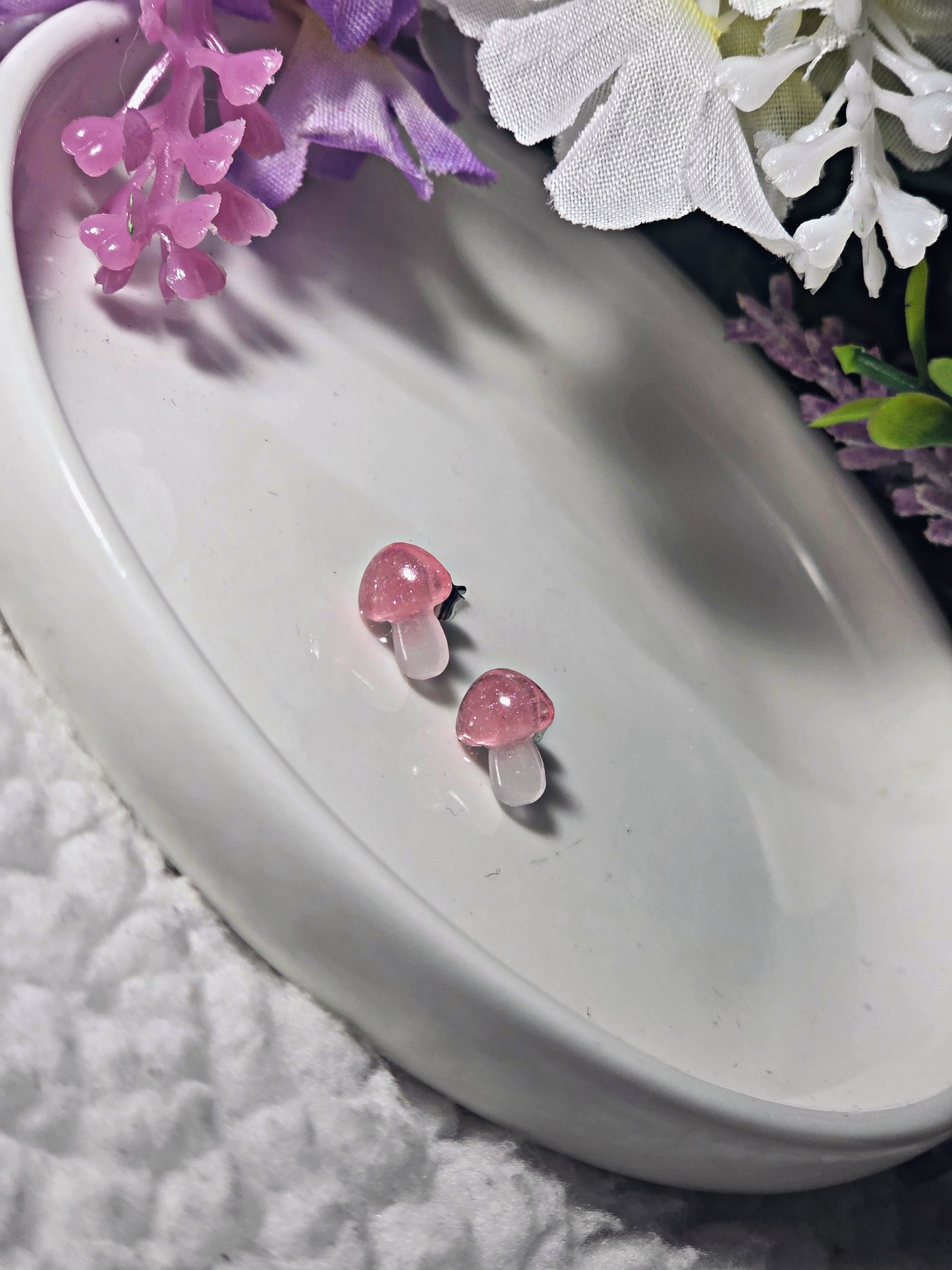 🍄Glittery Mushroom Earrings🍄