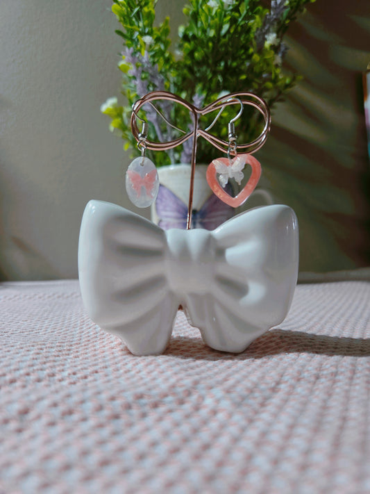 🩷Hearth Butterfly Earrings🩷 (Pink) Set of 2